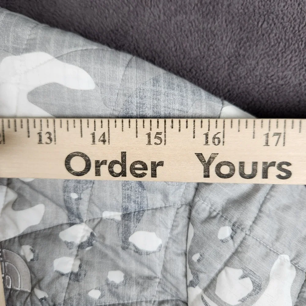 The North Face ThermoBall Trekker Jacket Women Large‎ Camo Apex Audiology Logo